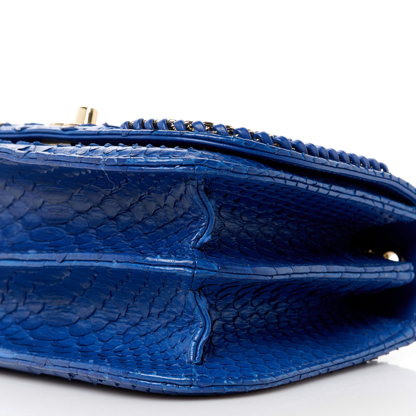Snakeskin Small Braided Chic Flap Blue