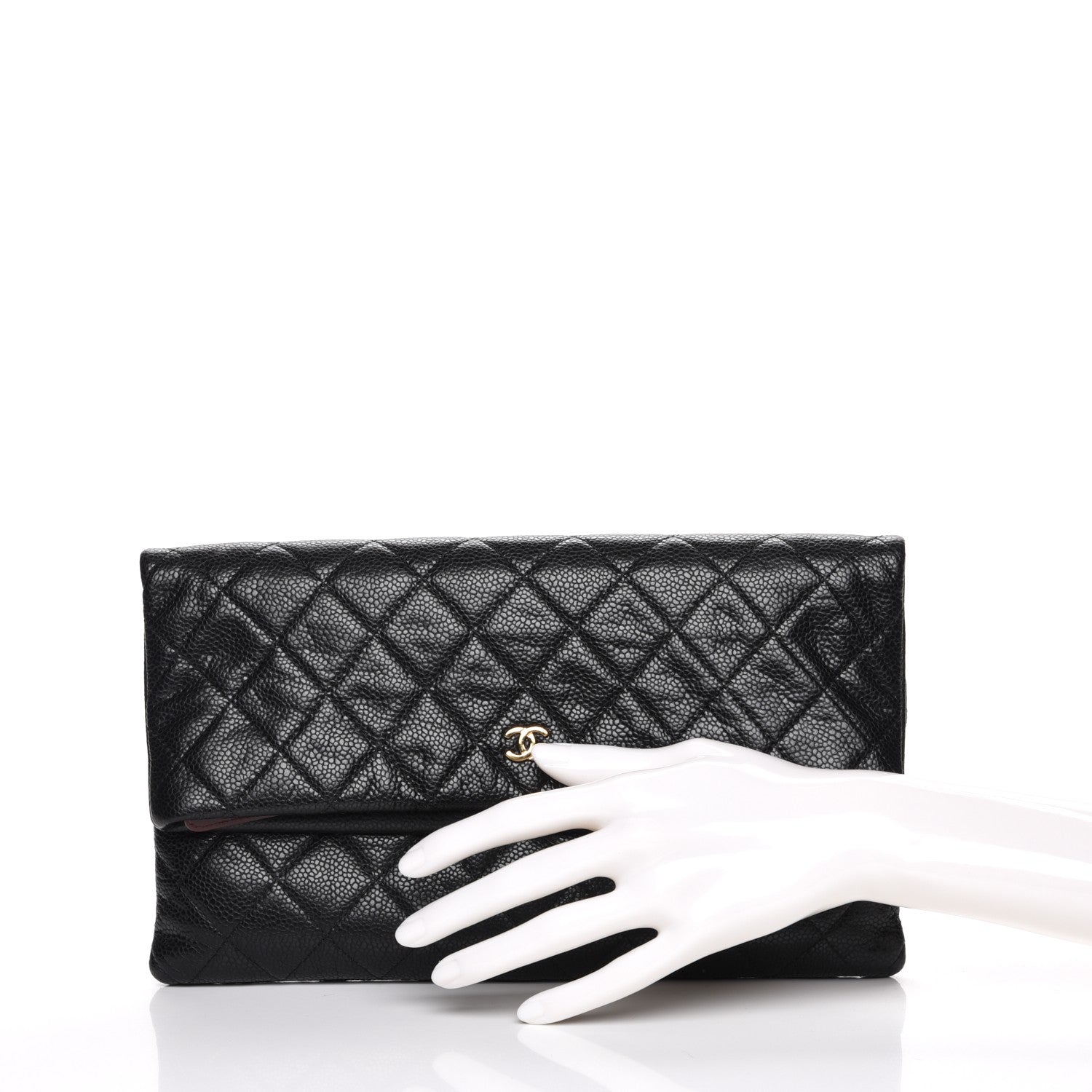Chanel Caviar Quilted CC Beauty Clutch Black 2 of 9