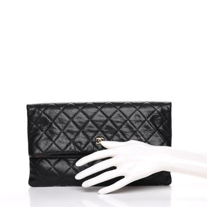 Chanel Caviar Quilted CC Beauty Clutch Black 2 of 9