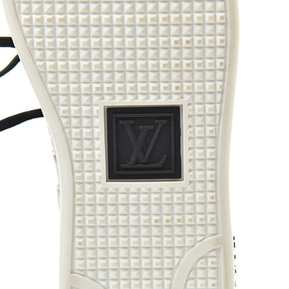 Louis Vuitton Calfskin Crocodile Embossed Frontrow Sneakers 39 Black 6 of 9