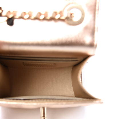 Chanel Metallic Lambskin Quilted Mini Trendy CC Clutch With Chain Gold 5 of 11