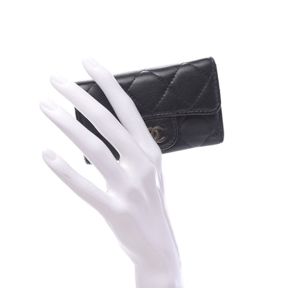 Chanel Lambskin Quilted 6 Key Holder Black 2 of 11