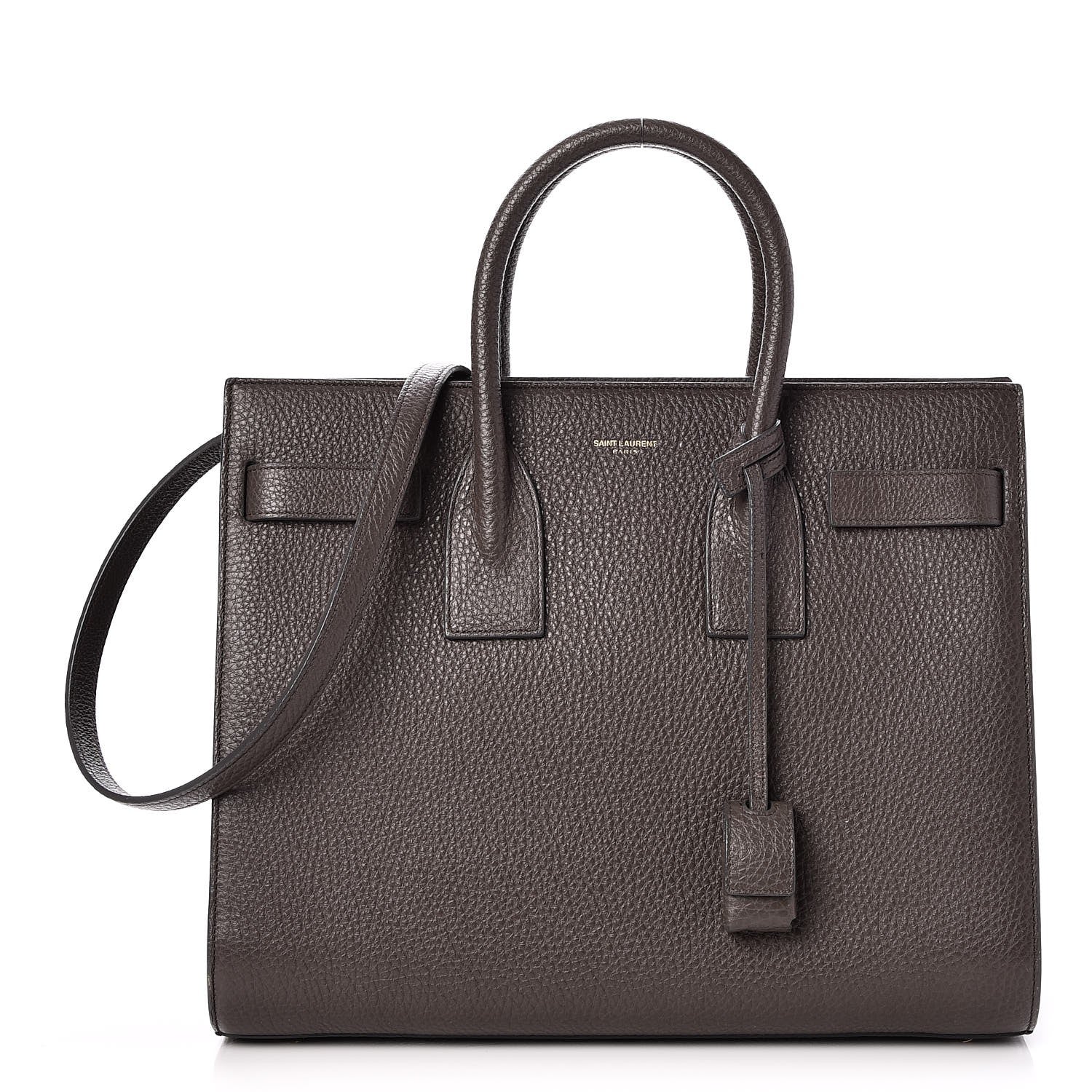 Saint Laurent Grained Calfskin Small Sac De Jour Earth 1 of 8