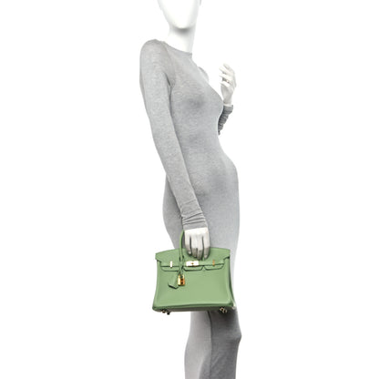 Hermes Swift Birkin 25 Vert Criquet 2 of 10