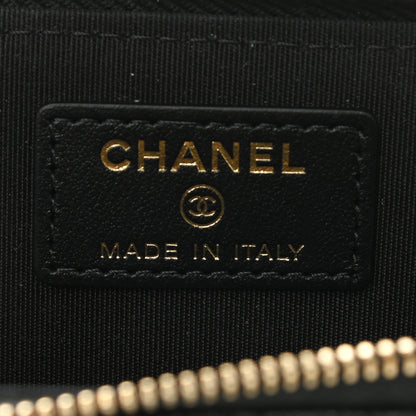 Chanel Caviar Camellia Embossed Key Holder Case Black 6 of 8