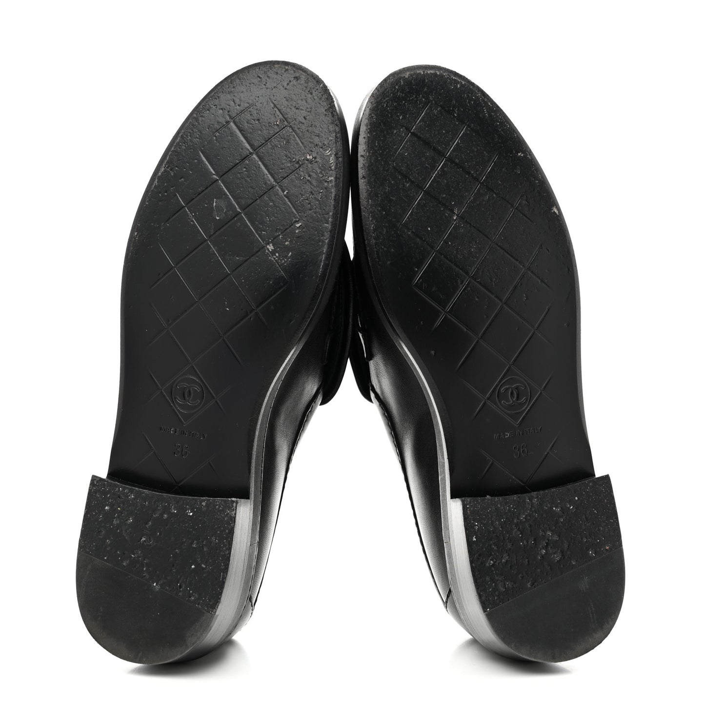 Lambskin Quilted CC Turnlock Loafers 36 Black