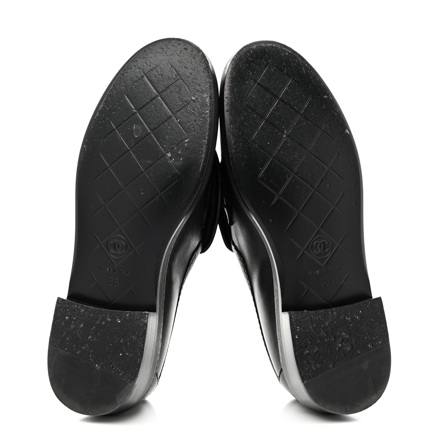 Chanel Lambskin Quilted CC Turnlock Loafers 36 Black 6 of 10