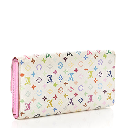 Louis Vuitton Monogram Multicolor Sarah Wallet White Litchi 2 of 6