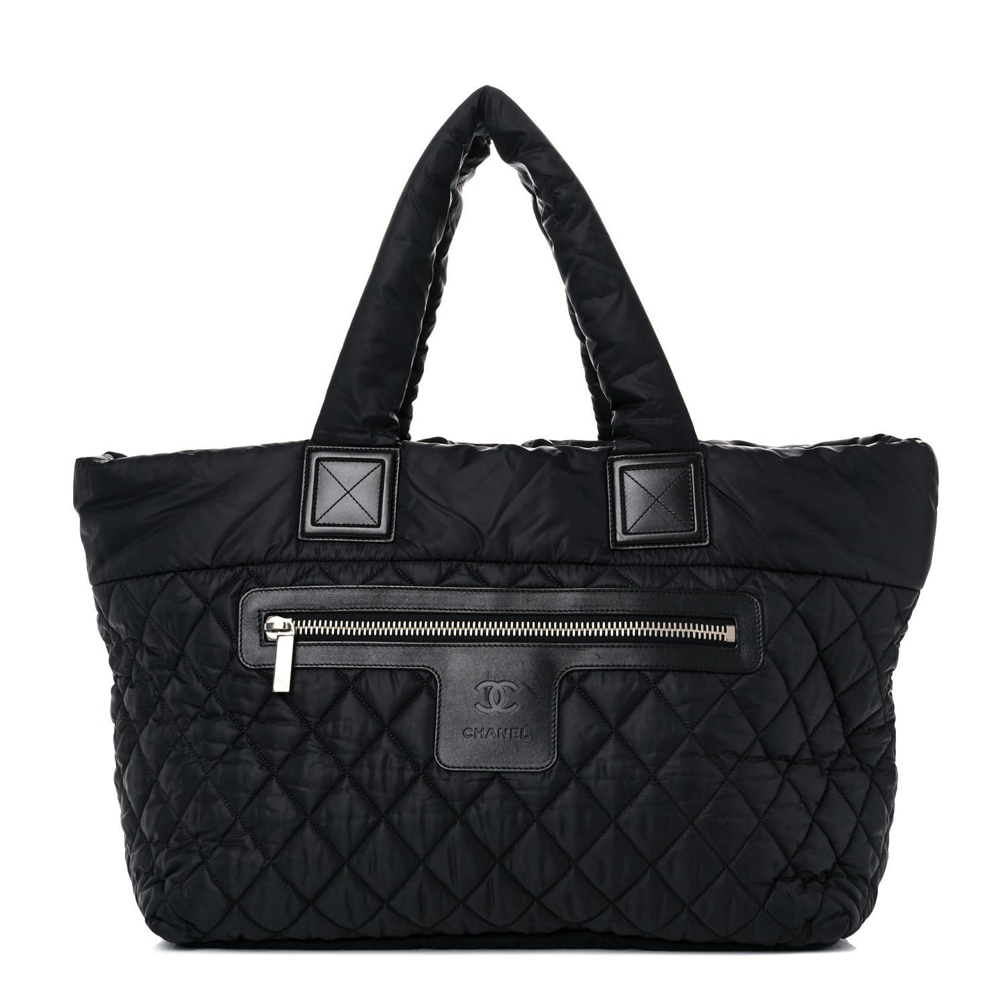 Nylon Quilted Large Coco Cocoon Tote Black