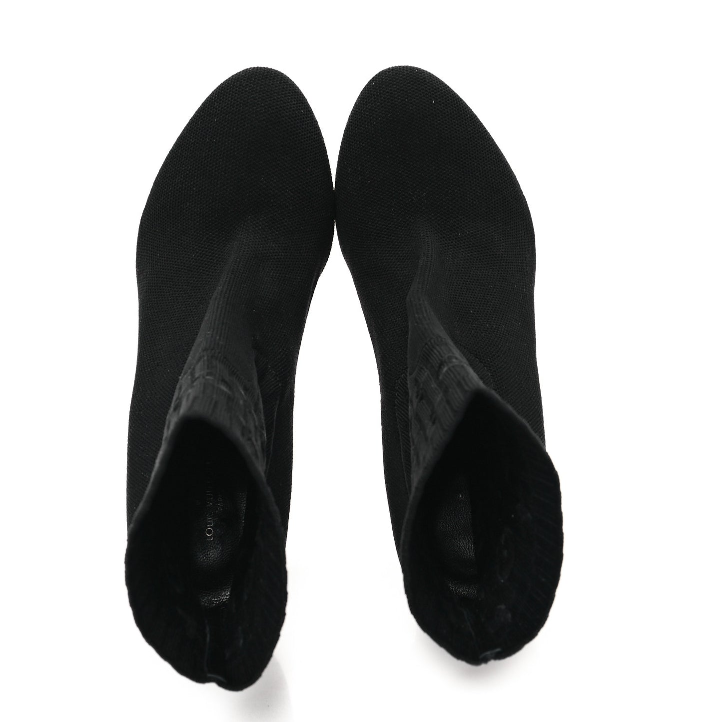 Monogram Stretch Fabric Silhouette Ankle Boots 37 Black