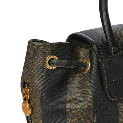Fendi Coated Canvas Pequin Drawstring Backpack Tobacco 12 of 19