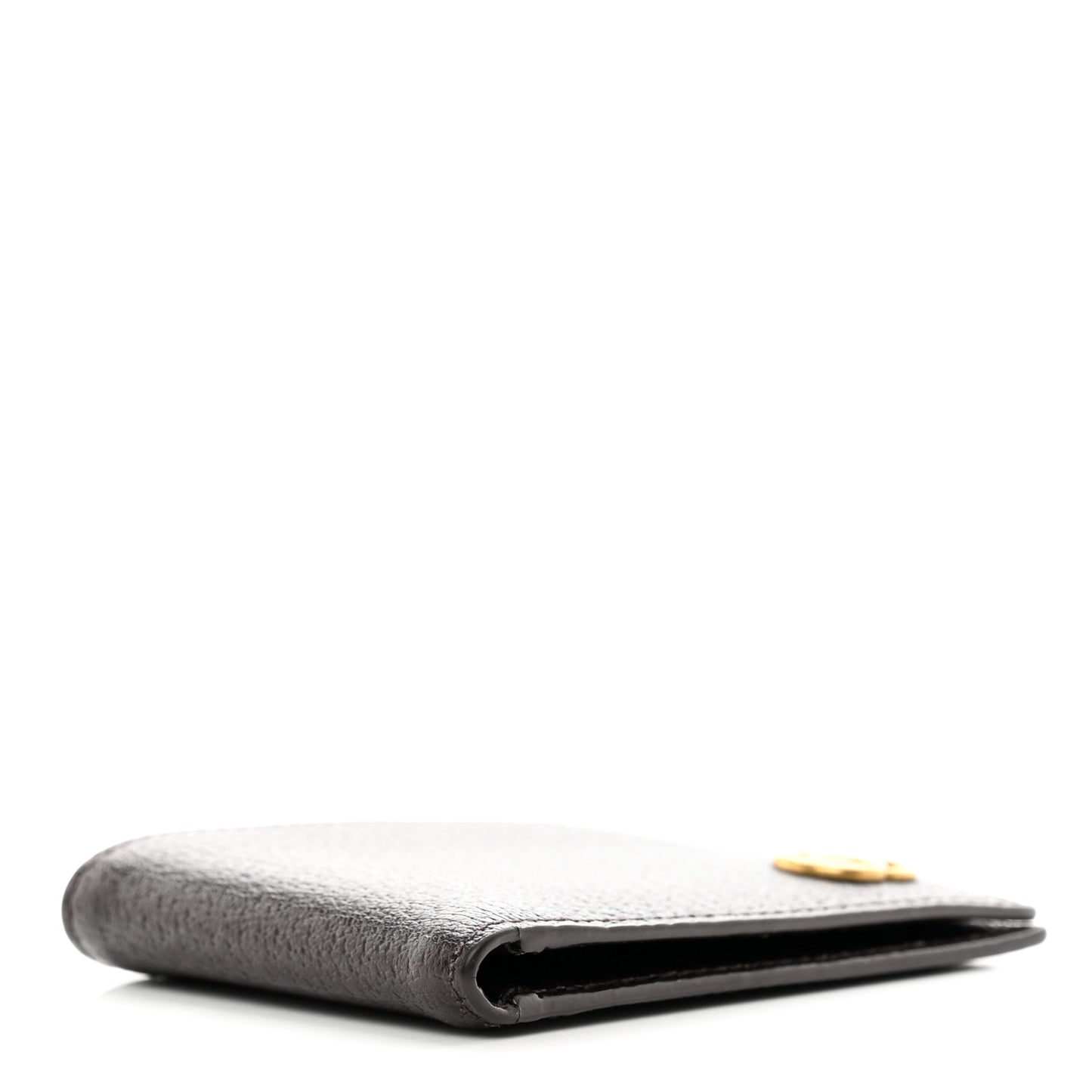 Calfskin Boar Effect GG Marmont Bi-Fold Wallet Brown