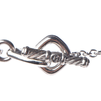 David Yurman Sterling Silver 18K Yellow Gold Figaro Chain Link Necklace 4 of 6