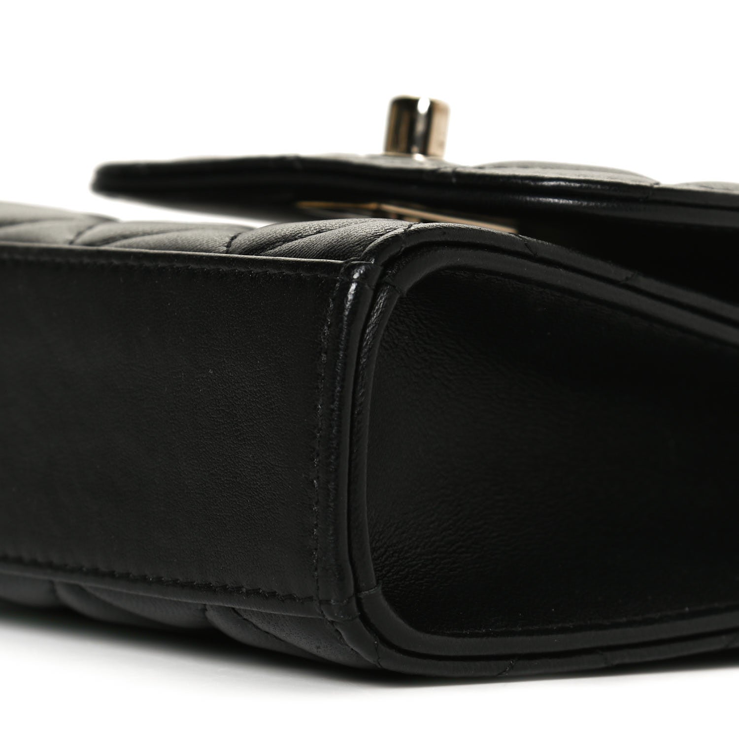 Chanel Lambskin Quilted Mini Trendy CC Clutch With Chain Black 10 of 11