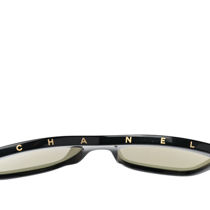 Chanel Acetate Logo Shield Sunglasses 5418 Black 8 of 9