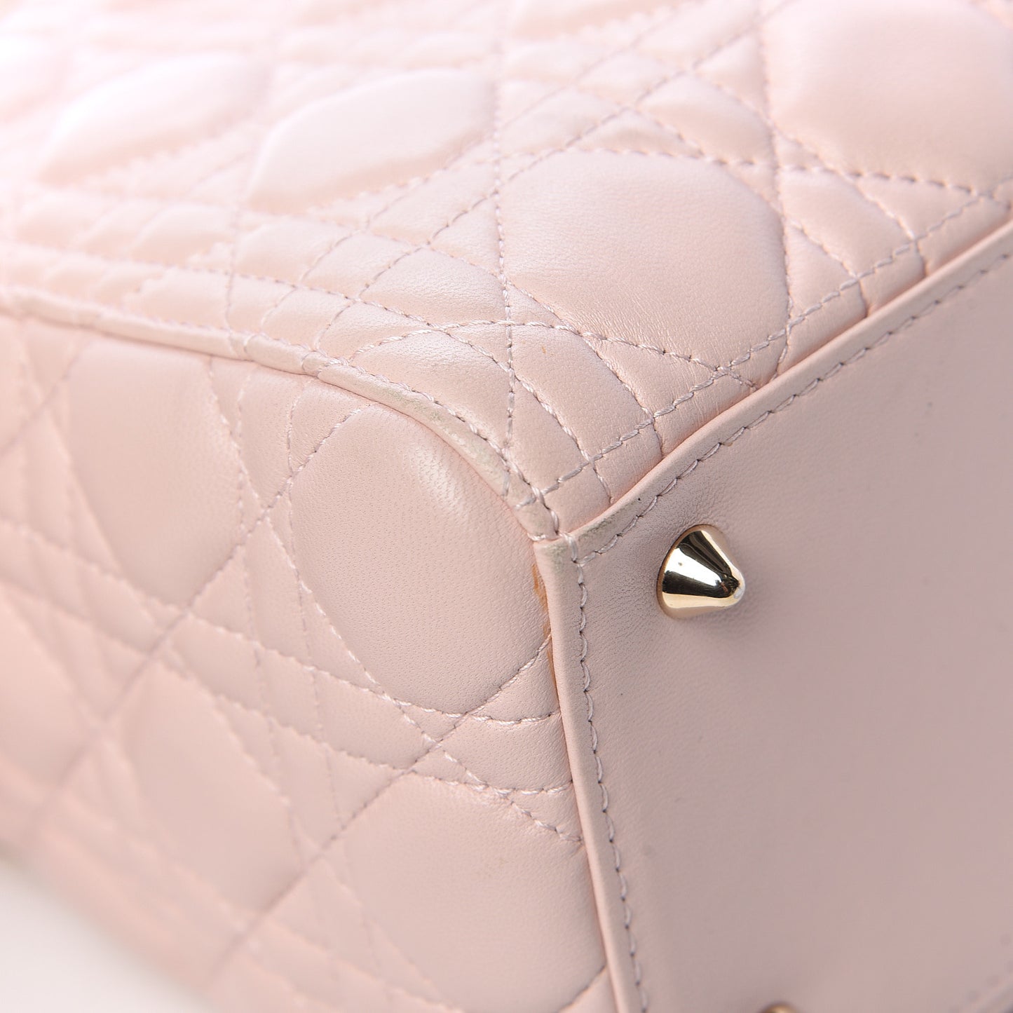 Lambskin Cannage Medium Lady Dior Light Pink