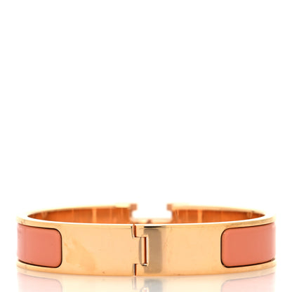 Hermes Enamel Narrow Clic Clac H Bracelet PM Rose Saumon 3 of 5