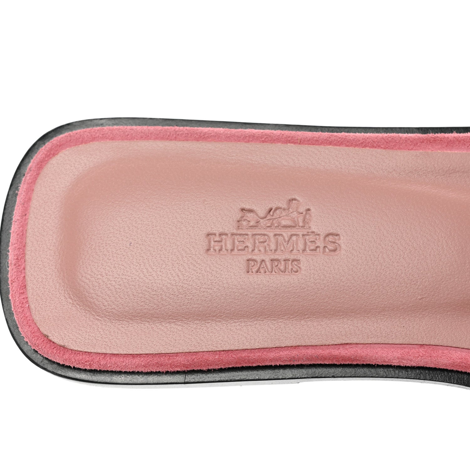 Hermes Suede Goatskin Crystal Powder Oran Sandals 38.5 Bois De Rose 7 of 10