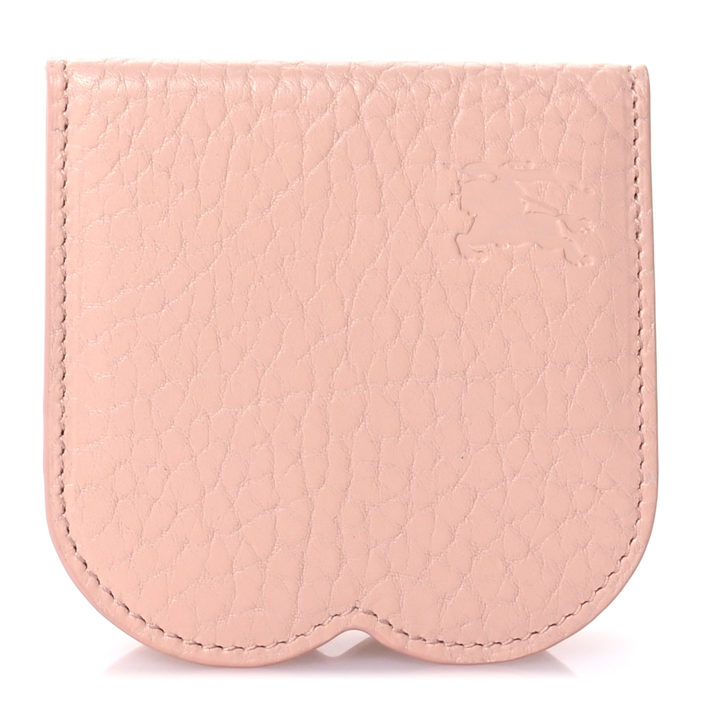 Grainy Calfskin Chess Card Case Blush