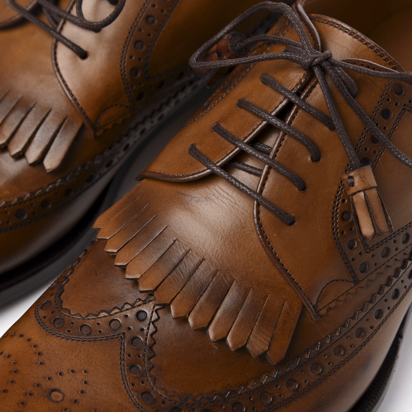 Calfskin Mens Metis Glamour Tassel Lace-Up Oxfords 9 Cuir