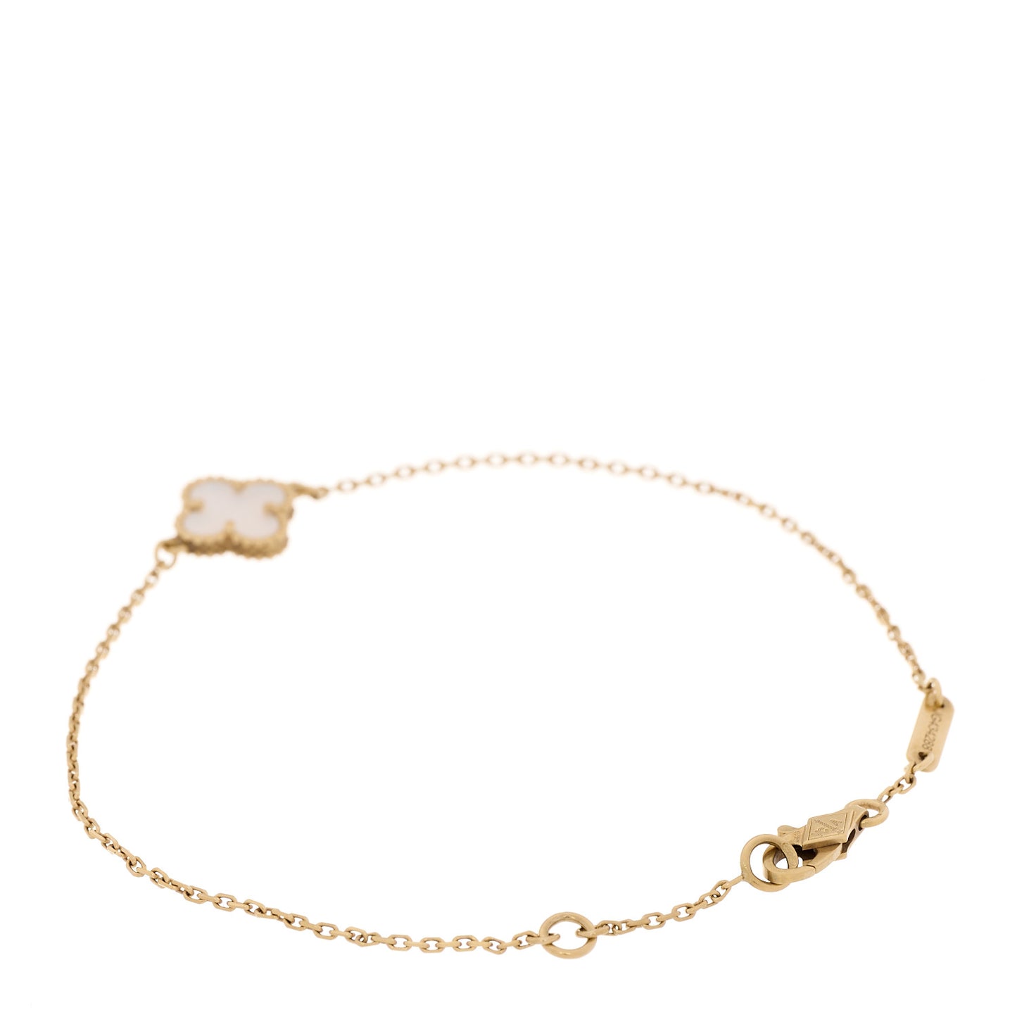 18K Yellow Gold Mother of Pearl Sweet Alhambra Bracelet