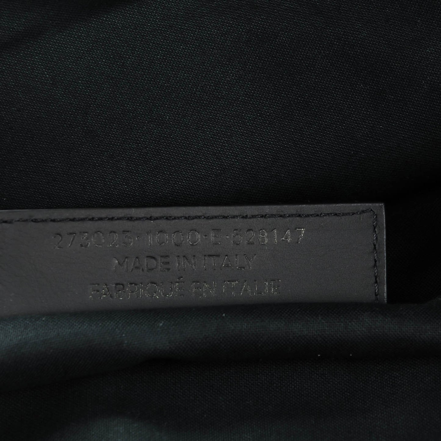 Rubber Calfskin Marble Clip M Black