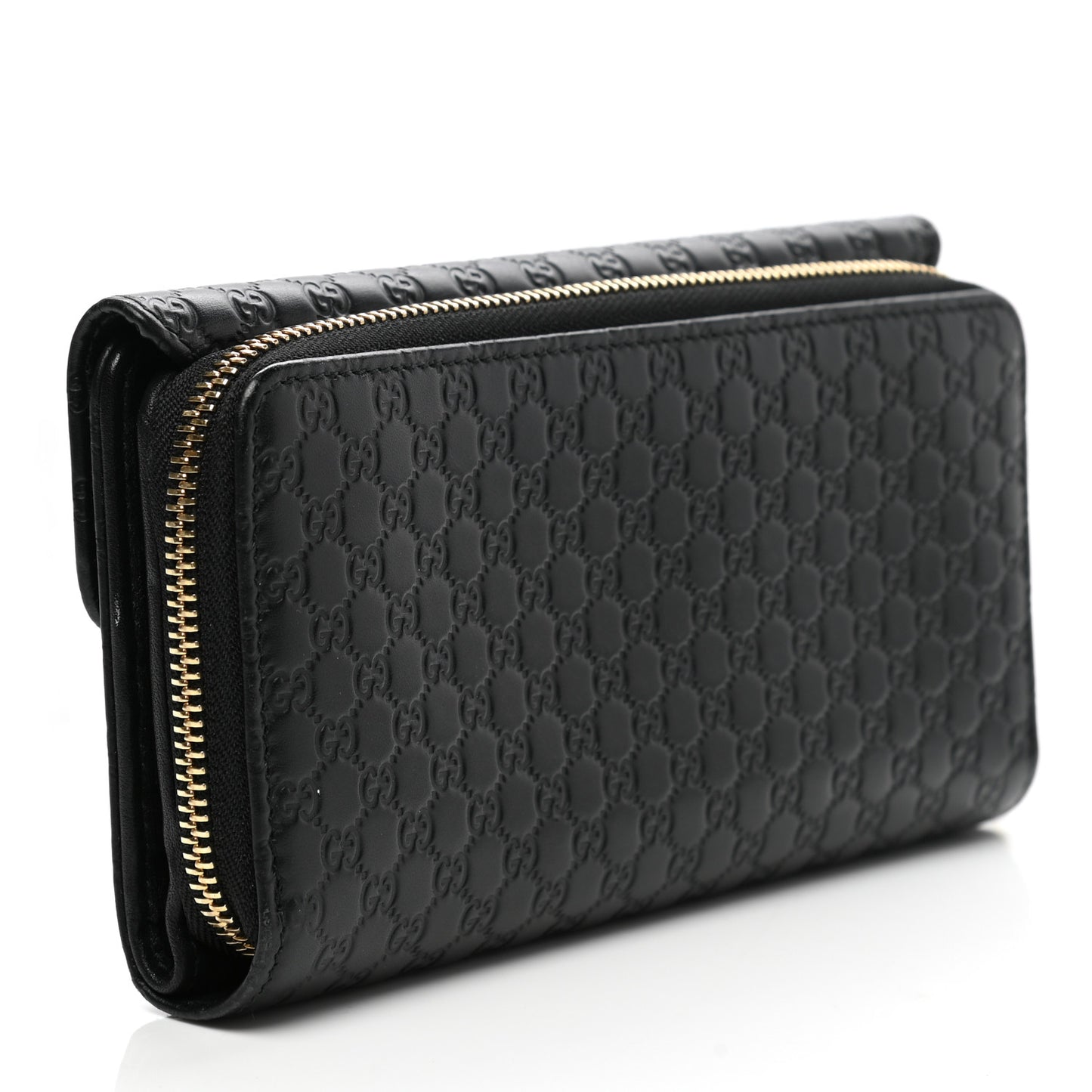 Soft Microguccissima Continental Zip Wallet Black