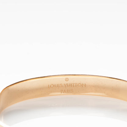 Louis Vuitton Brass Monogram Nanogram Cuff M Gold 4 of 5