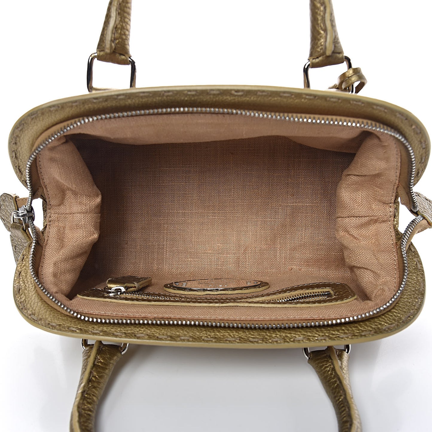 Calfskin Romano Selleria Mini Adele 1328 Bag Gold