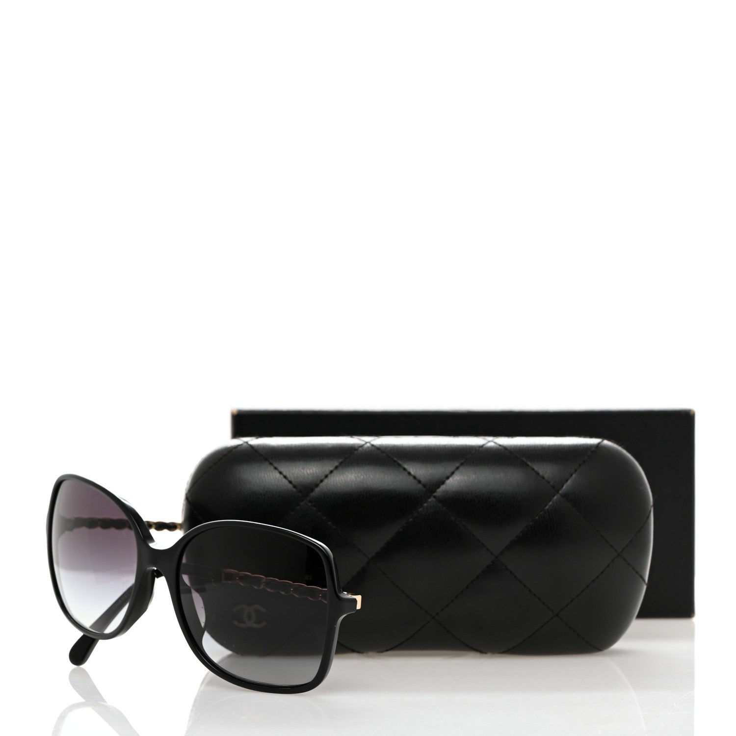 Chanel Lambskin Square Chain Sunglasses 5210-Q Black 11 of 11