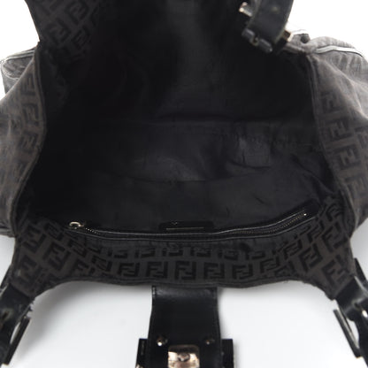Fendi Zucchino Shoulder Bag Black 5 of 17