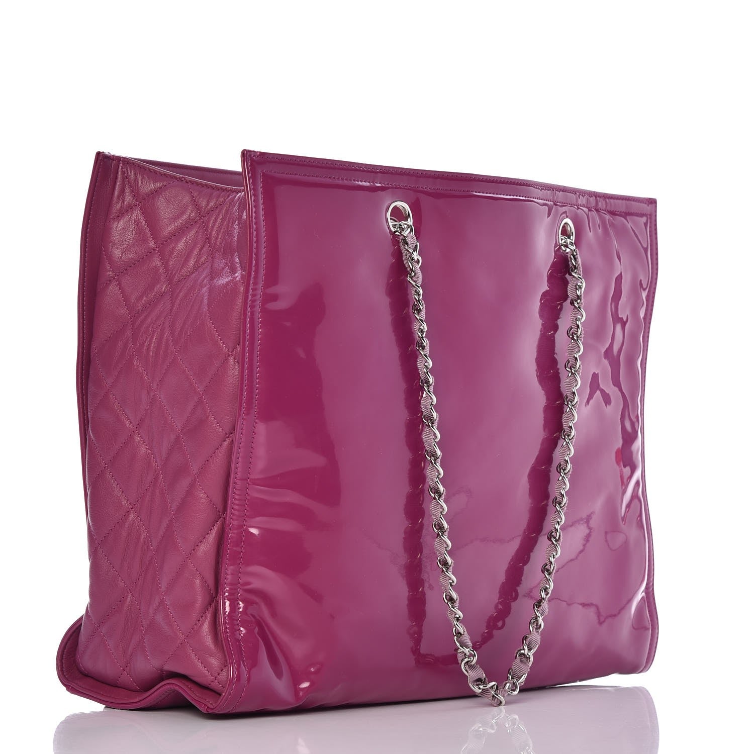 Chanel Vinyl Lipstick Tote Purple 3 of 8
