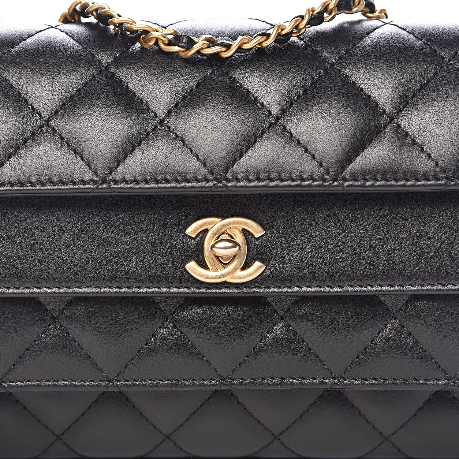Chanel Calfskin Quilted Triple Flap Black 12 of 12