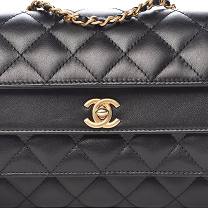 Chanel Calfskin Quilted Triple Flap Black 12 of 12