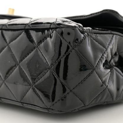 Chanel Patent Quilted Medium Double Flap Black 10 of 11