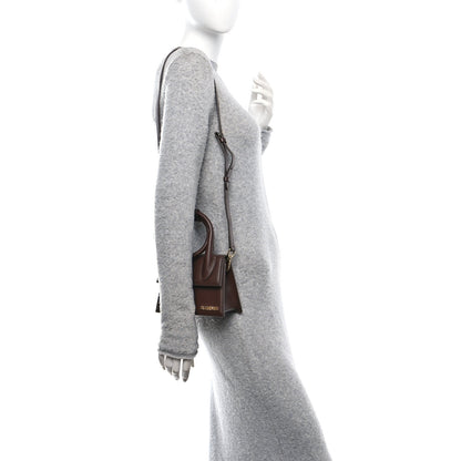 Jacquemus Smooth Calfskin Le Chiquito Noeud Dark Brown 2 of 11