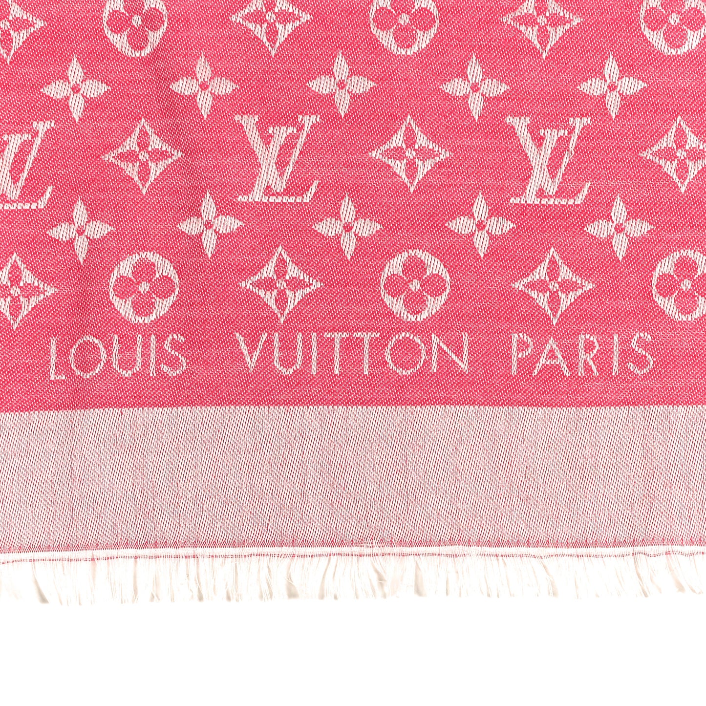 Wool Silk Monogram Denim Shawl Pivoine
