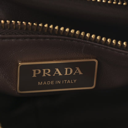 Prada Scamosciato Suede Medium Aimee Shoulder Bag Cacao 6 of 9