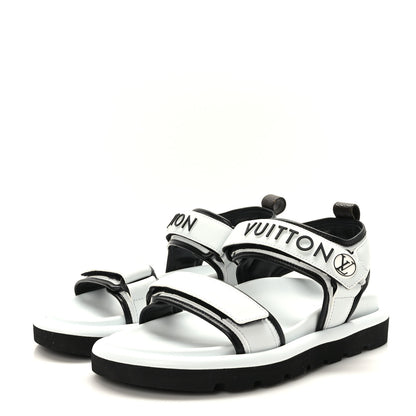 Louis Vuitton Calfskin Pool Pillow Flat Comfort Sandals 38 White 3 of 8