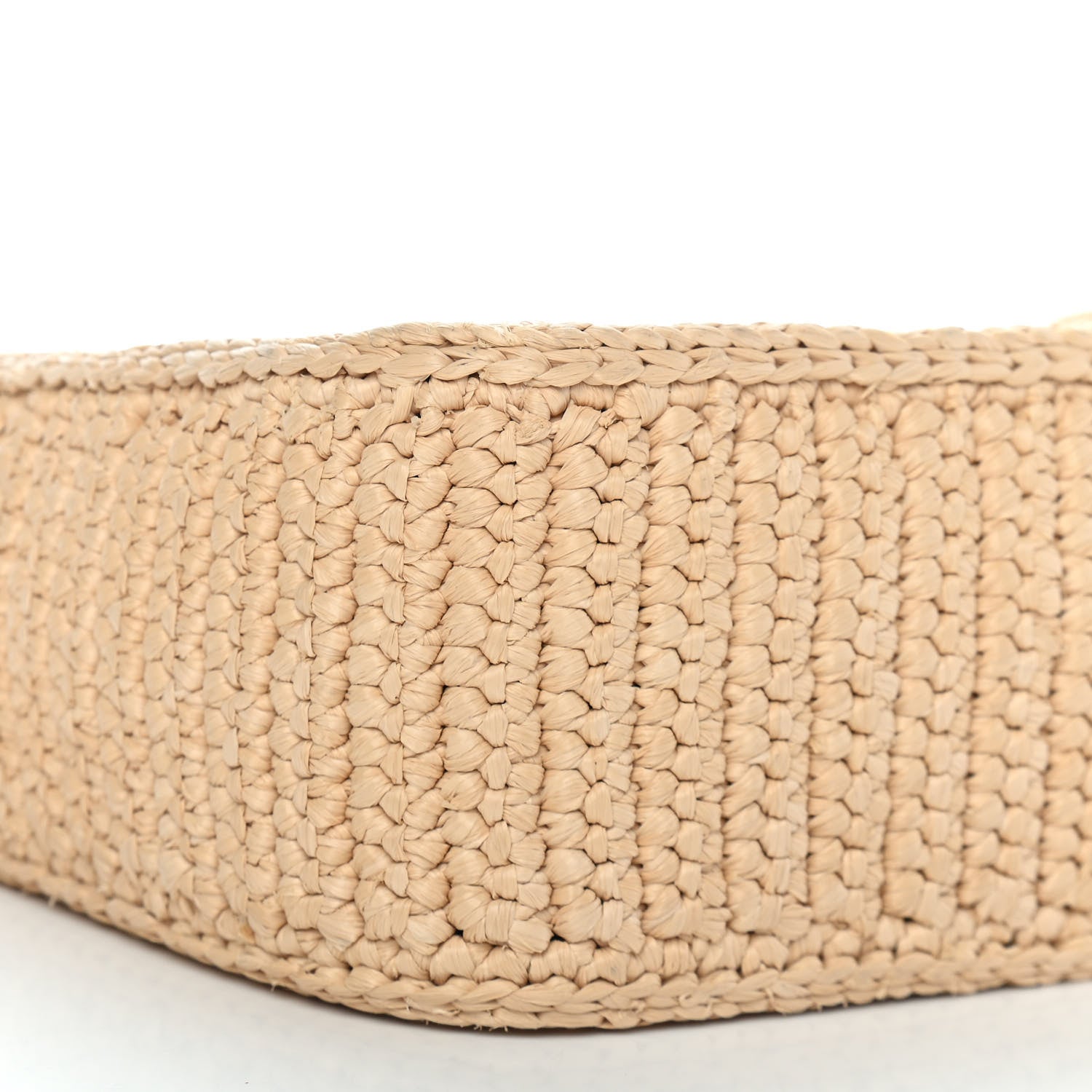 Prada Yarn Raffia Effect Crochet Re-Edition 2005 Shoulder Bag Naturale 9 of 10