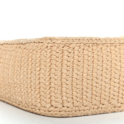 Prada Yarn Raffia Effect Crochet Re-Edition 2005 Shoulder Bag Naturale 9 of 10