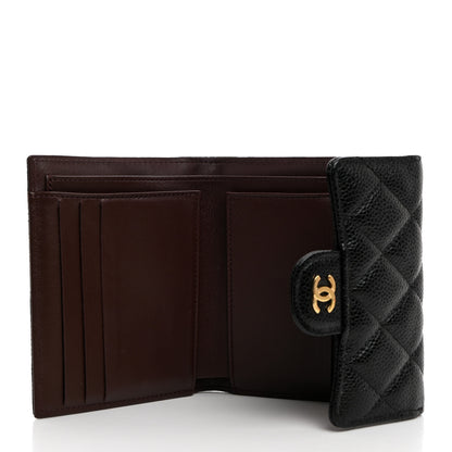 Chanel Caviar Quilted Compact Flap Wallet Black 5 of 9