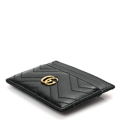 Gucci Calfskin Matelasse GG Marmont Card Holder Black 7 of 7