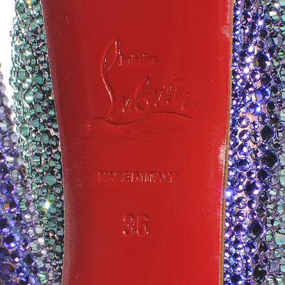 Christian Louboutin Swarovski Strass Lady Peep 150 Pumps 36 Heliotrope 6 of 6
