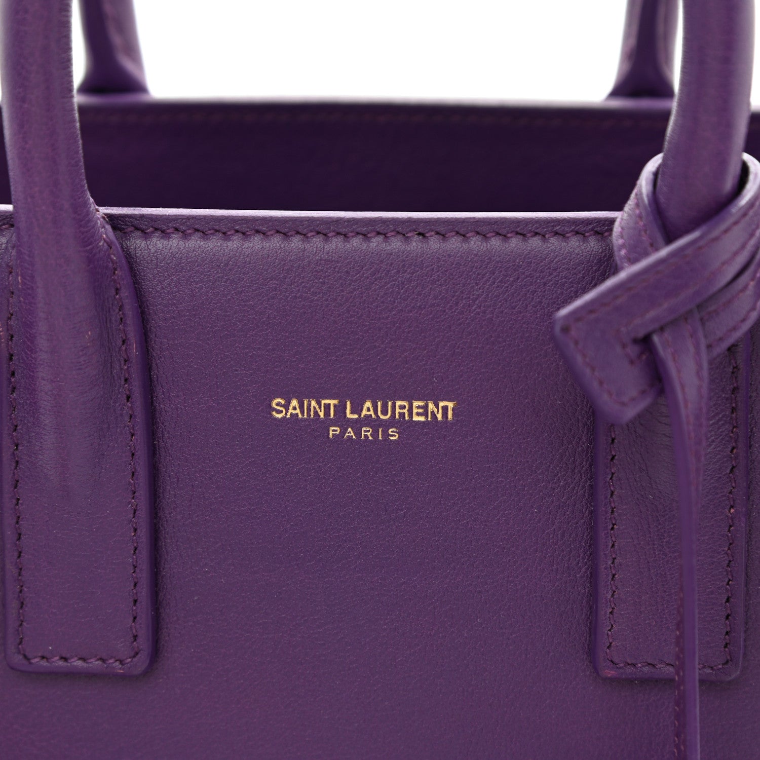 Saint Laurent Calfskin Nano Sac De Jour Purple 6 of 9