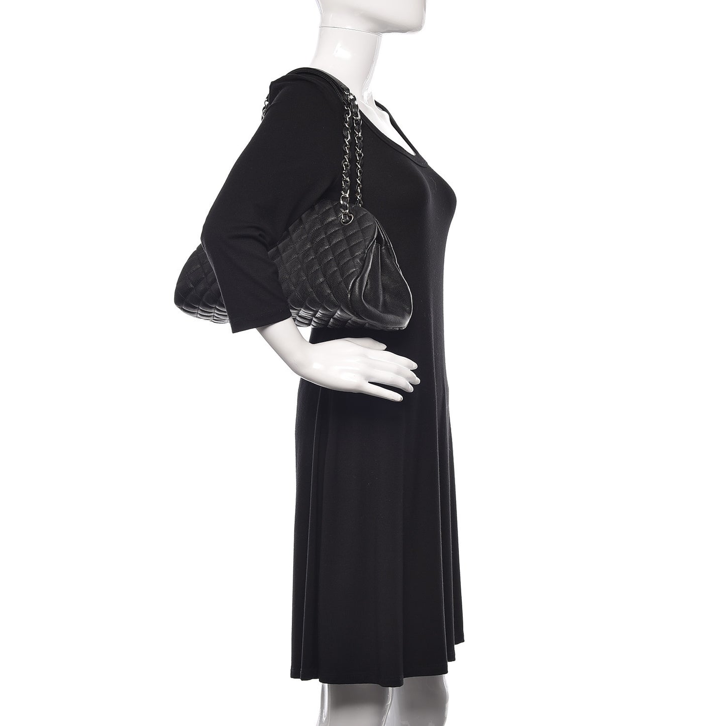 Caviar Quilted Medium Just Mademoiselle Black