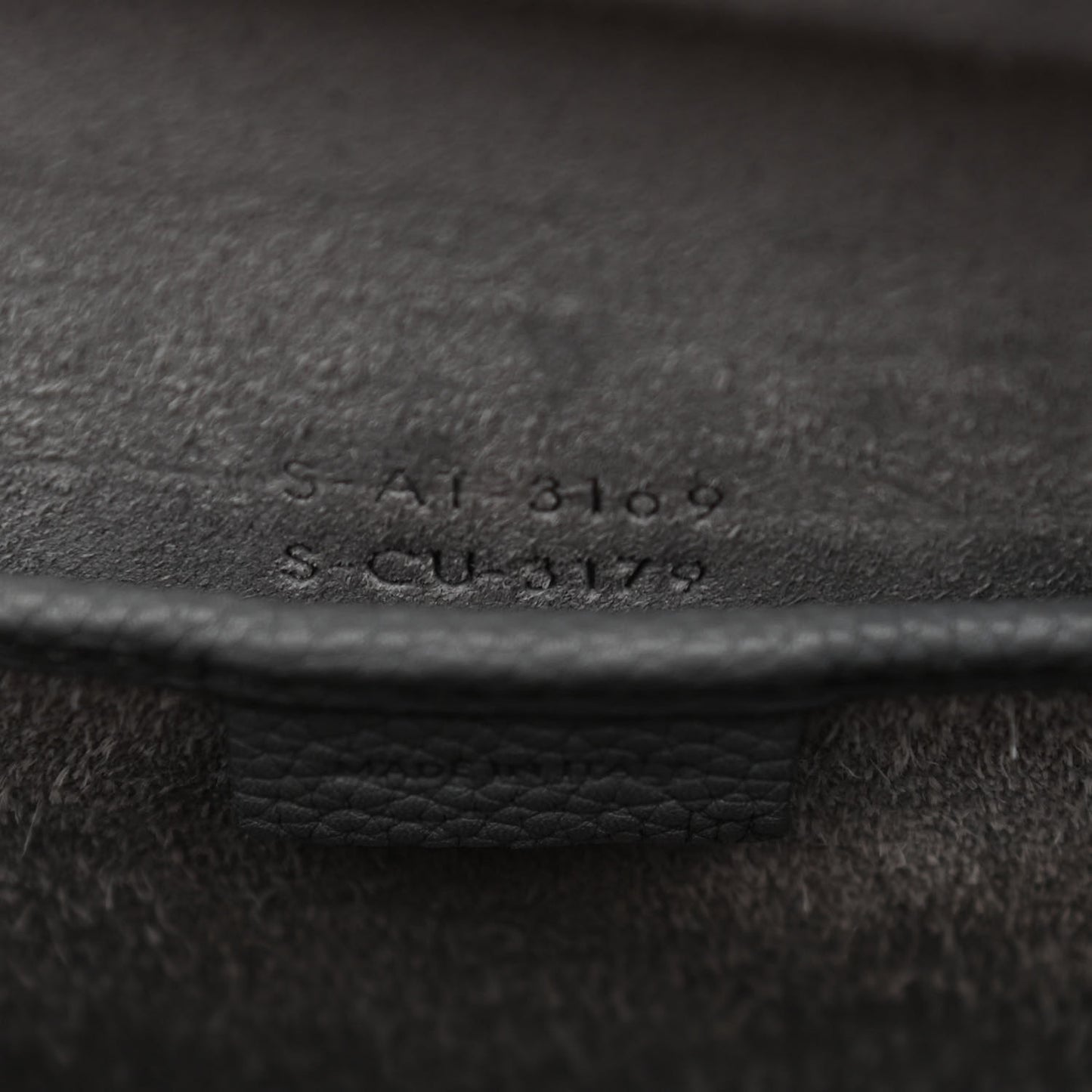 Drummed Calfskin Nano Luggage Kohl
