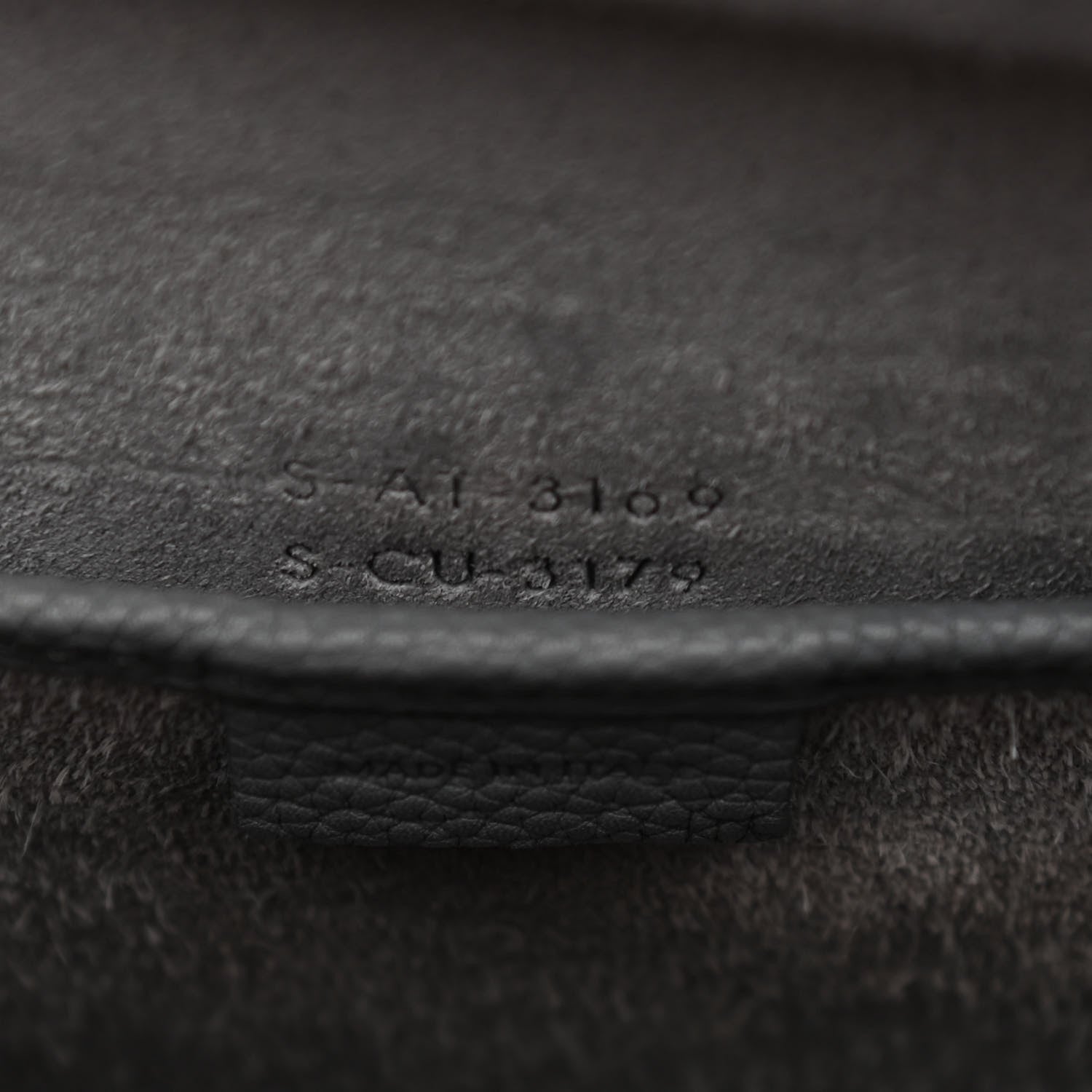 Celine Drummed Calfskin Nano Luggage Kohl 7 of 10
