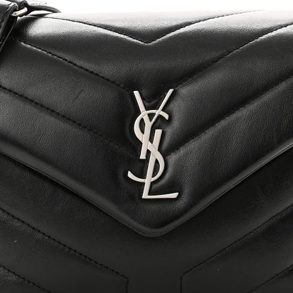Saint Laurent Calfskin Y Quilted Monogram Toy Loulou Crossbody Bag Black 9 of 11