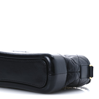 Chanel Aged Calfskin Quilted Small Gabrielle Hobo Black 10 of 12